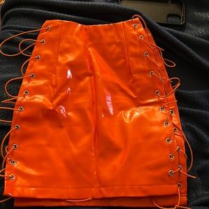 Cute orange cut out skirt